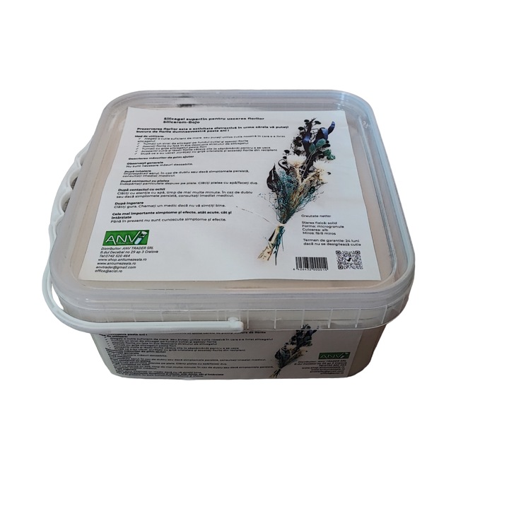 Silicagel pentru uscat flori 2KG – granule fine 0.5-1.5mm, conservare buchete si aranjamente florale