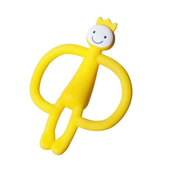 Играчка за зъби, RUIOMII, BPA-Free, 11.2x8.3cm, жълта