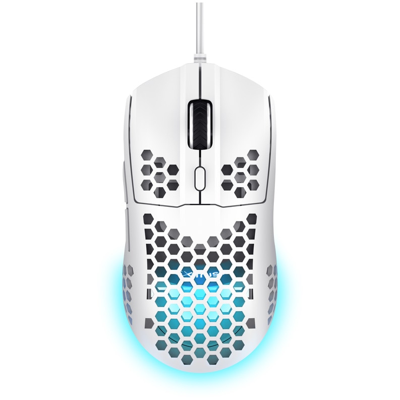 Mouse Gaming Trust GXT928W HELOX, DPI reglabil (200-6400), Iluminare RGB, Alb