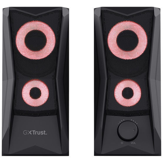 Set Boxe Gaming 2.0 Trust GXT606B JAVV, 12W, Iluminare RGB, Negru