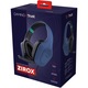 Trust GXT415B ZIROX vezetékes gaming headset, 50mm meghajtók, összecsukható mikrofon, PC, PS4/PS5/Xbox kompatibilis, 2m kábel, kék