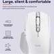 Безжична мишка Trust OZAA+, Multi-Device, тиха, компактна, Bluetooth + 2,4 GHz, 800-3200 DPI, бяла
