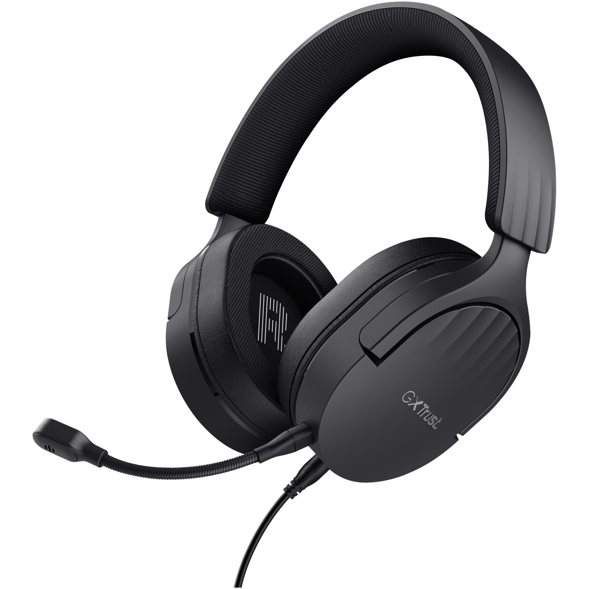 Casti Gaming cu fir Trust GXT489 FAYZO, headset, compatibil PC, PS5, PS4, Xbox Series X|S, Switch, Mobile, microfon, noise-cancelling, Negru