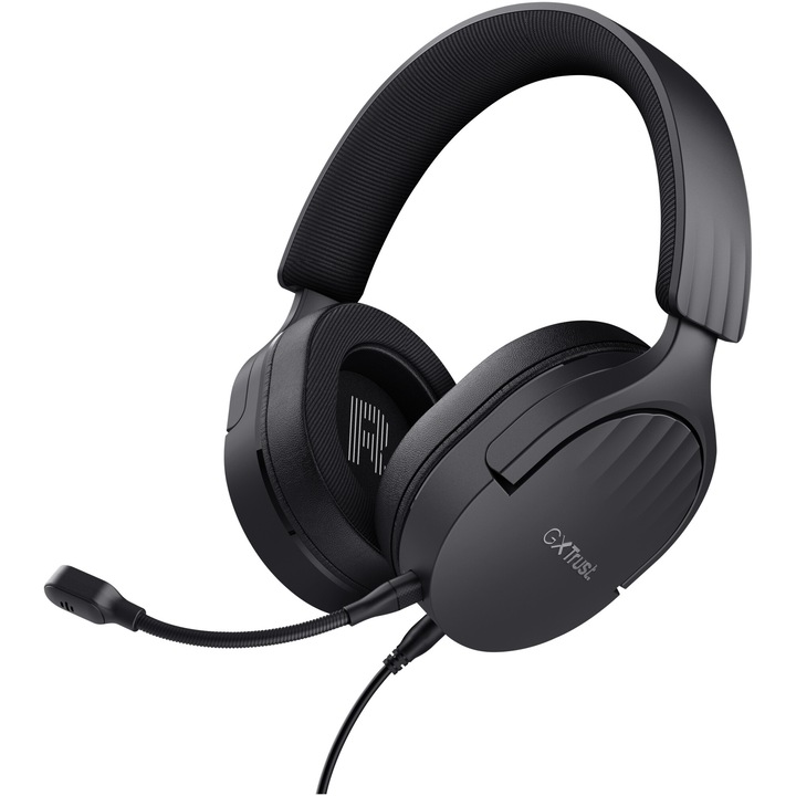 Слушалки gaming Trust GXT489 FAYZO, съвместими с PC, PS5, PS4, Xbox Series X|S, Switch, Mobile, микрофон, шумопотискане, черни