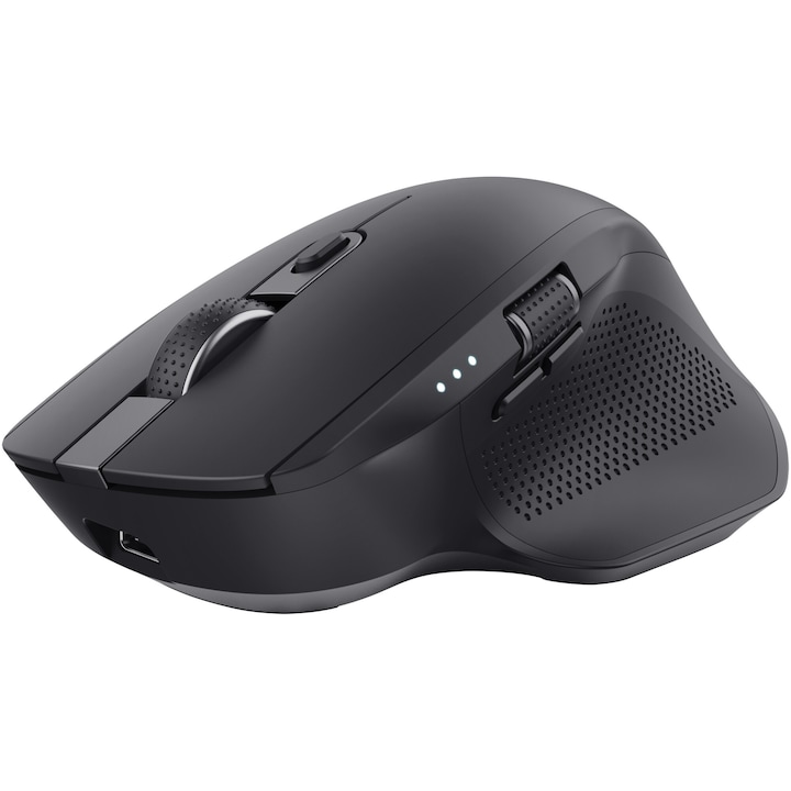 Безжична мишка Trust OZAA+, Multi-Device, тиха, компактна, Bluetooth + 2,4 GHz, 800-3200 DPI, черна