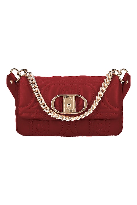 Liu Jo, Geanta crossbody cu logo, Rosu inchis