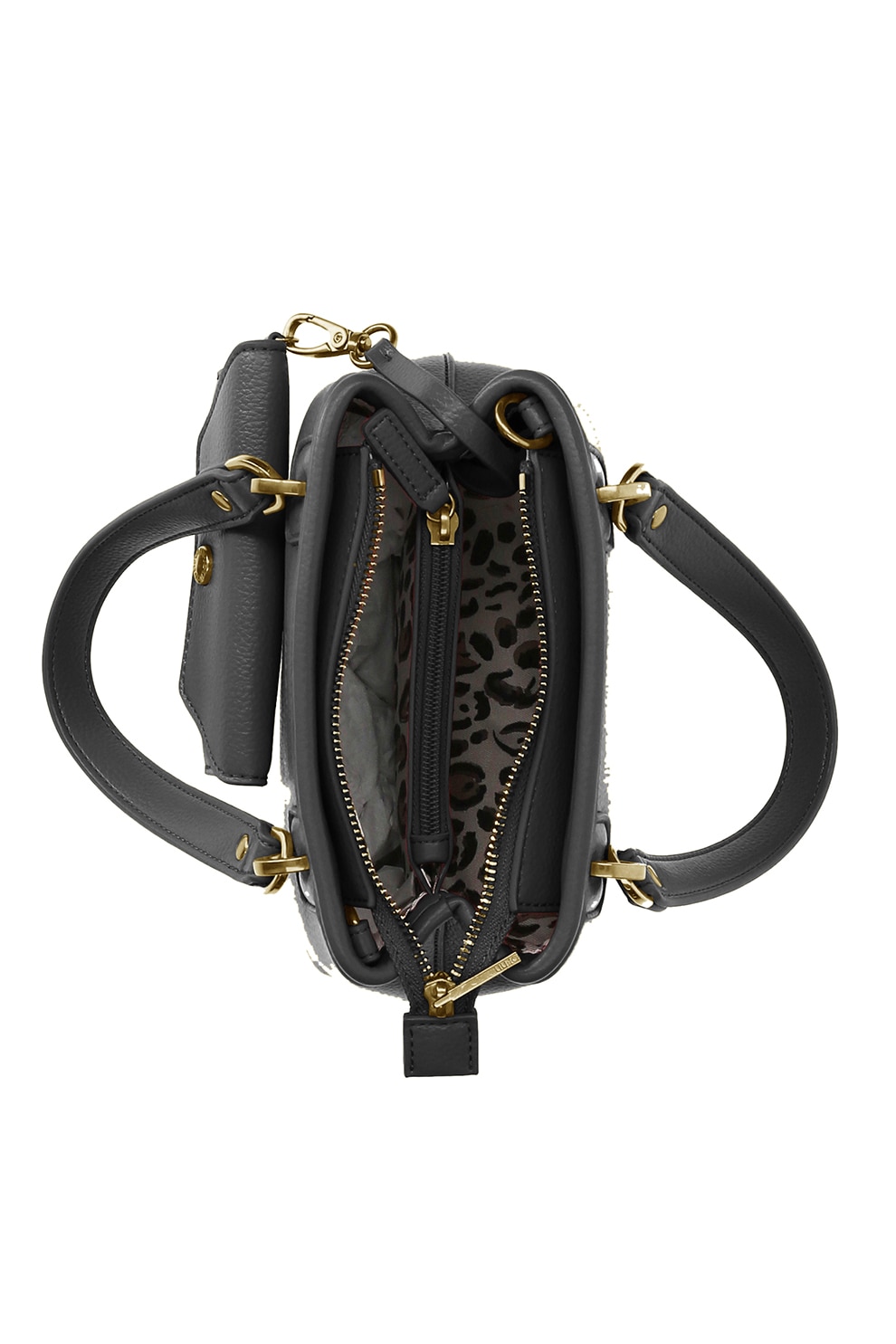 Liu Jo, Geanta tote de piele ecologica cu etui detasabil, Negru