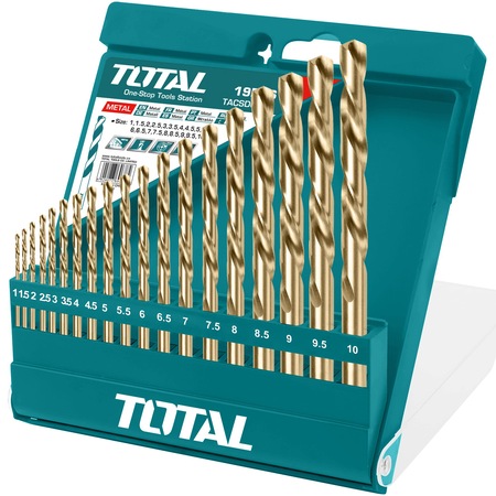 Комплект 19 hss свредла за метал Total TACSD0195 - eMAG.bg