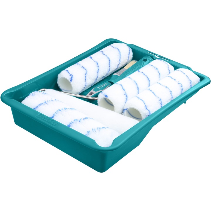 Trafalet 8 in 1 pentru pereti interiori si exteriori Total, tava vopsea inclusa