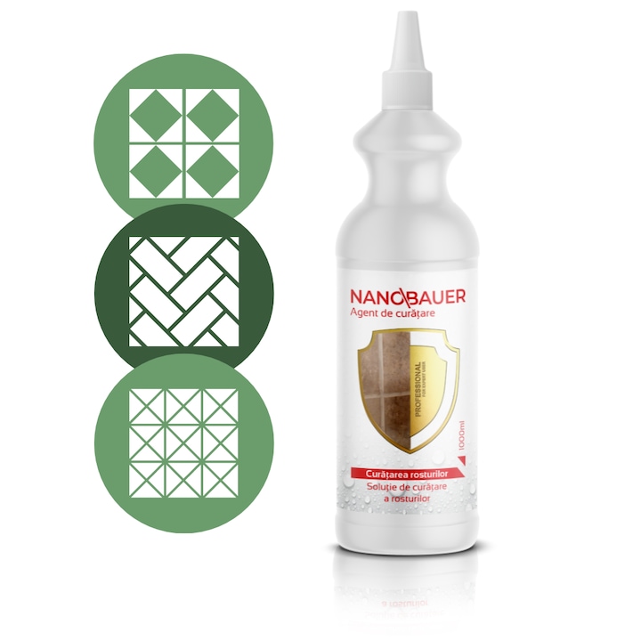 Detergent, solutie, lichid, curatare profesionala pentru degresare rosturi si imbinari NANOBAUER HOME, solutie concentrata de curatare, 1L, indeparteaza grasimea, murdaria si depunerile dificile, ideal pentru bucatarie, baie si suprafete greu accesibile