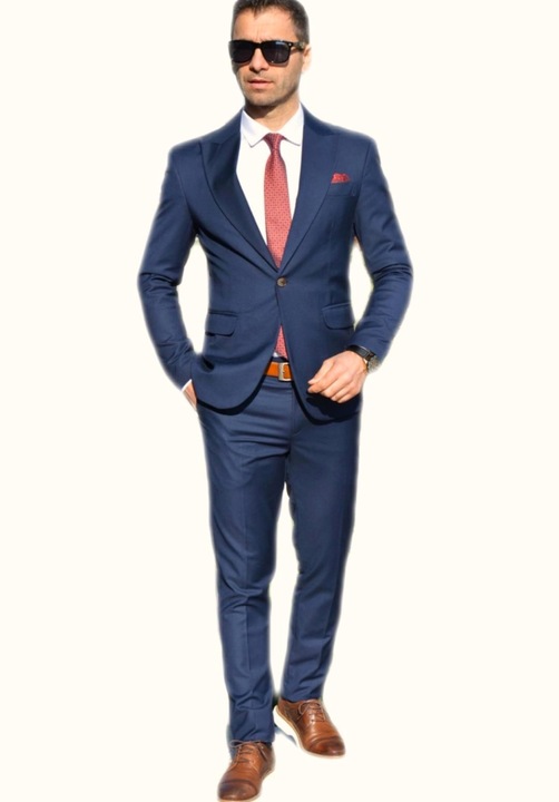 Costum barbat, Sunt Romanesc, slim fit, bleumarin, casual, Bleumarin