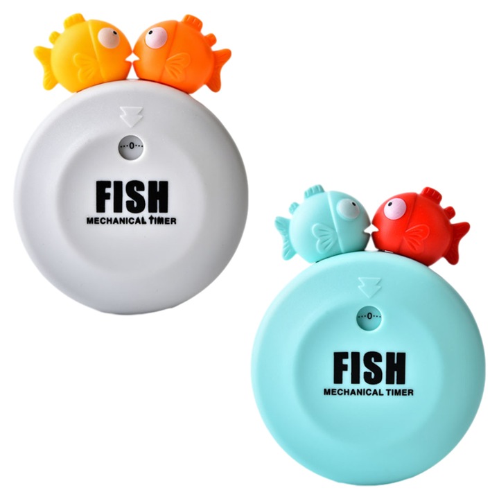 Set 2 cronometre de bucatarie, mecanice, multicolor, 8.3x6.7cm