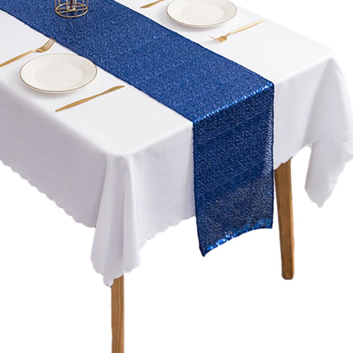 Flitteres asztalterítő, csillogó asztalterítő téglalap alakú asztalra születésnapi, esküvői, bankett és parti dekorációhoz, 30 cm * 275 cm / 0,15 kg