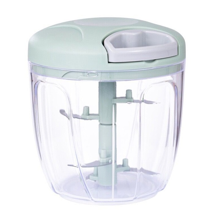 Maruntitor manual, QttvbTna, ABS, 12 x 11.5 cm, 900 ml, verde/transparent