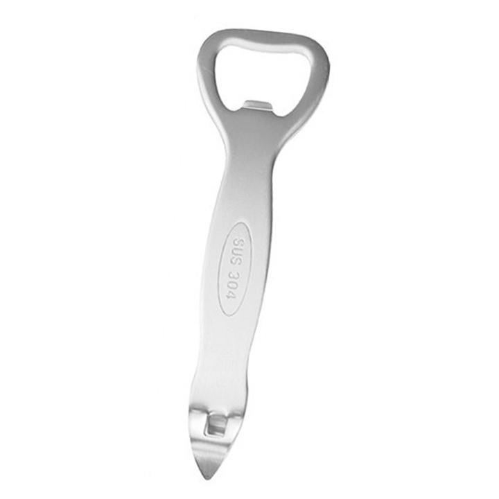 Jormftte rozsdamentes acél konzervnyitó, vékony kialakítás, csúszásmentes, ezüst