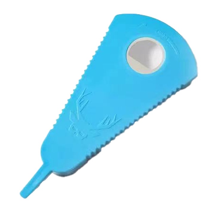 Tirbuson multifunctional, deschizator de borcane, design integrat, albastru, 19.5x9cm