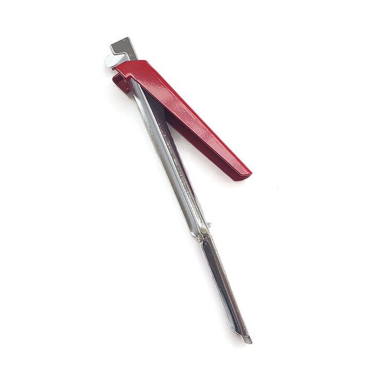 Tirbuson multifunctional, deschizator de capace, rosu, ajustabil, pentru sticle cu gura larga