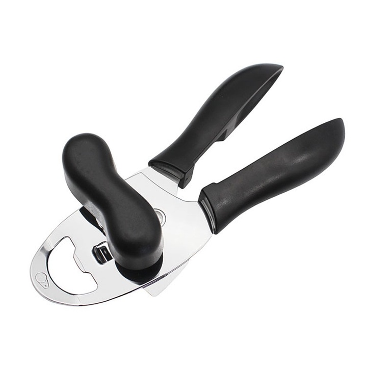 Kézi konzervnyitó, 4 az 1-ben, nagy fogantyúkkal, konyhai használatra