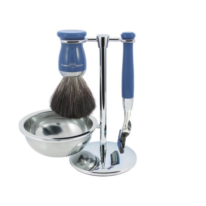 Edwin Jagger Set de barbierit 4 piese S21M723CRFB Fusion ProGlide, Blue
