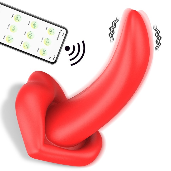 Fairykiss® Mini Nyelvvibrátor Szexjátékok, Mell- és Csiklóstimuláció, 10 Rezgési Mód, Szilikon, Vízálló, Piros