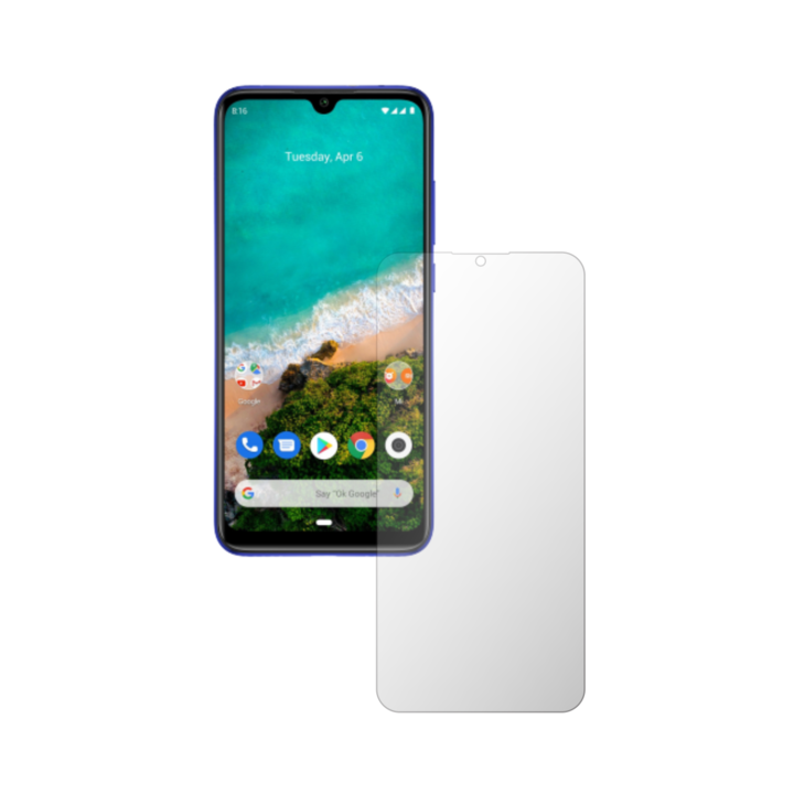 Set 2X Folie Protectie Ecran iSkinz pentru Xiaomi Mi A3 - Case friendly, Invisible Skinz HD, Siliconica Ultra-Clear cu Acoperire Totala, Adeziva si Flexibila