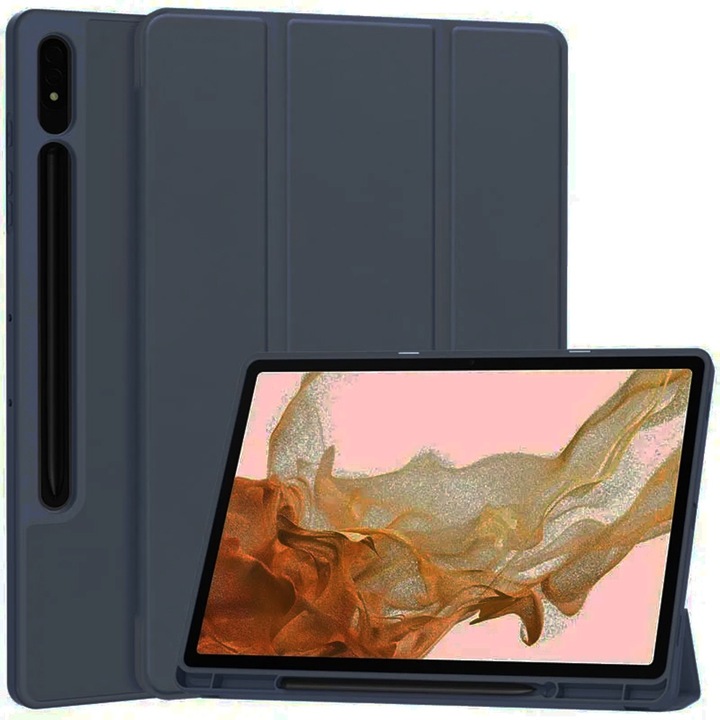 Калъф fixGuard Flex Trifold, Pencil Holder за Samsung Galaxy Tab S7 / S8 - Dark Blue