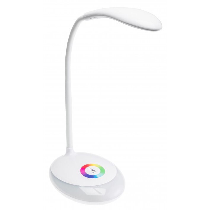 Lampa LED de birou GTV Galactic LB-GAL3WRU-10, 3W, 120 lm, USB 5V/1A, acumulator 1000 mAh, dimabila, temperatura lumina (4000K), IP20, Alb, Clasa energetica E