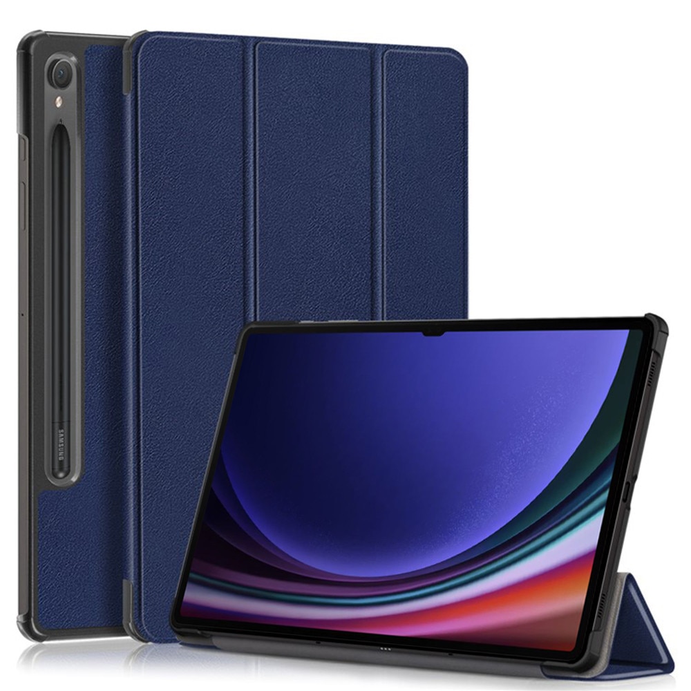 Husa pentru Samsung Galaxy Tab S10 Lite, S9, S9 FE, S10 FE Slim de tip stand functie sleep/wake-up navy blue