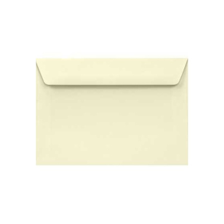 Set de plicuri decorative netede, Netuno, Lessebo, C6, 114x162mm, Lipire umeda, 100g/m2, Hartie, ecru, 800 buc