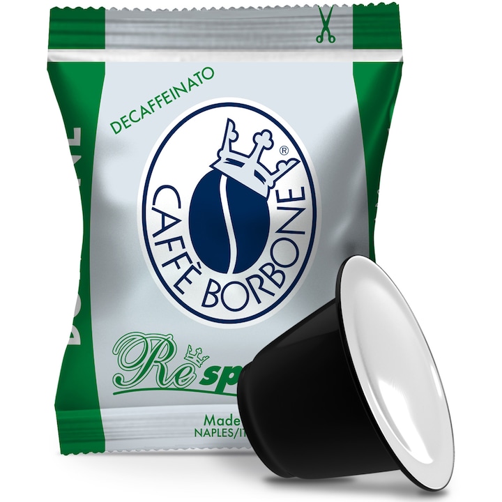 Безкофеиново кафе на капсули Borbone Respresso, Съвместимо с Nespresso, 50 капсули, 250 гр