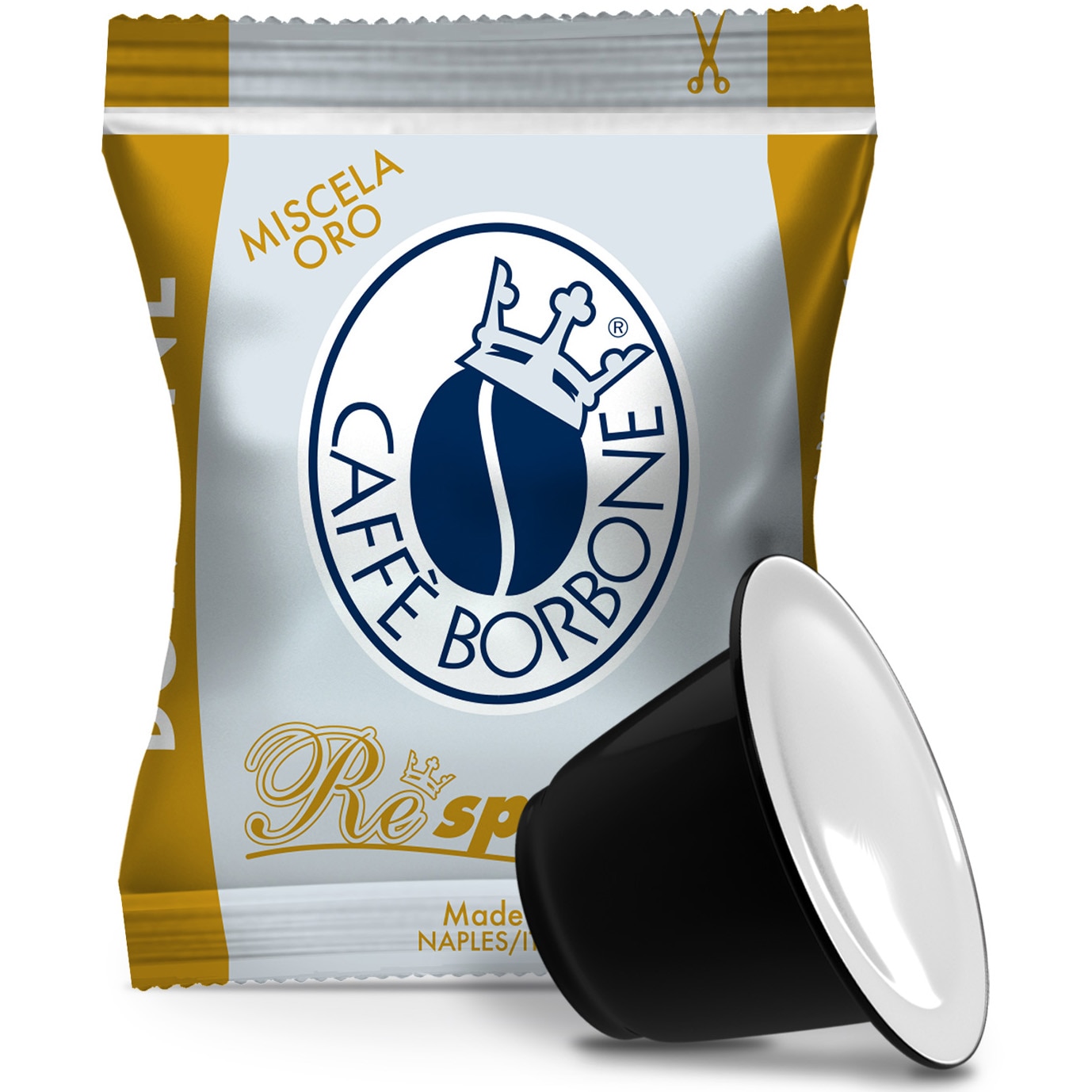 Capsule cafea Borbone Respresso Oro, compatibile Nespresso, 50 capsule, 250g