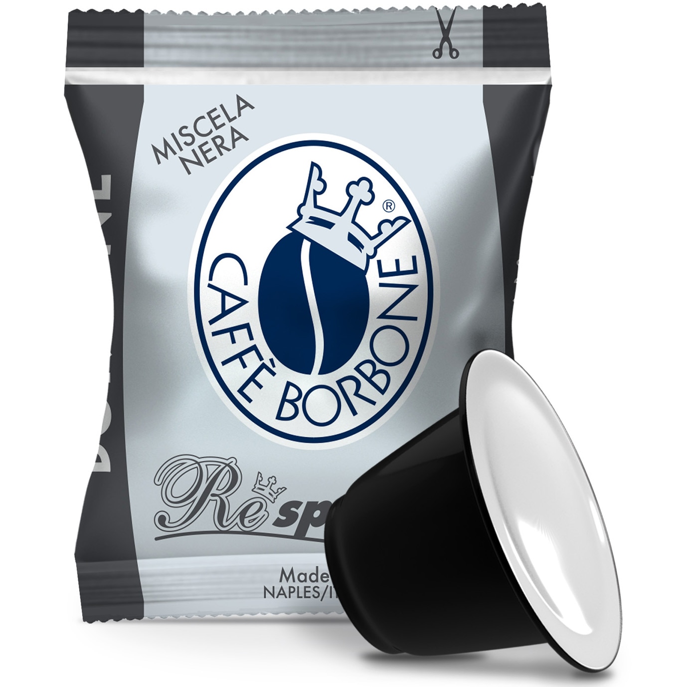 Capsule Cafea Borbone Respresso Nera, 50 bucati Compatibile Nespresso, 250 g