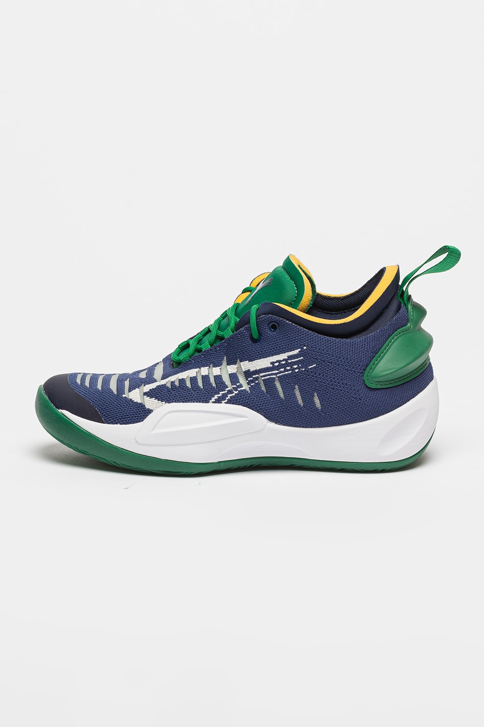 Puma, Pantofi mid-high pentru baschet Rise Nitro, Verde, Albastru, 5