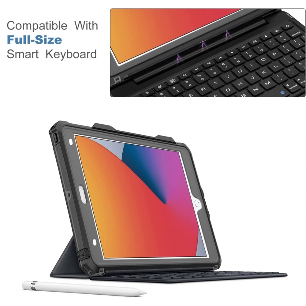Husa pentru iPad 10.2" (2019 / 2020 / 2021), ShellBox Waterproof IP68, Black