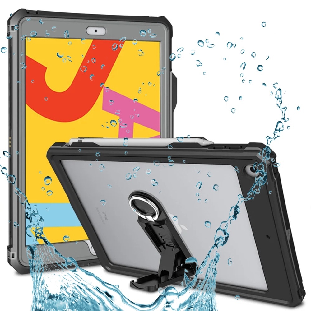 Husa pentru iPad 10.2" (2019 / 2020 / 2021), ShellBox Waterproof IP68, Black
