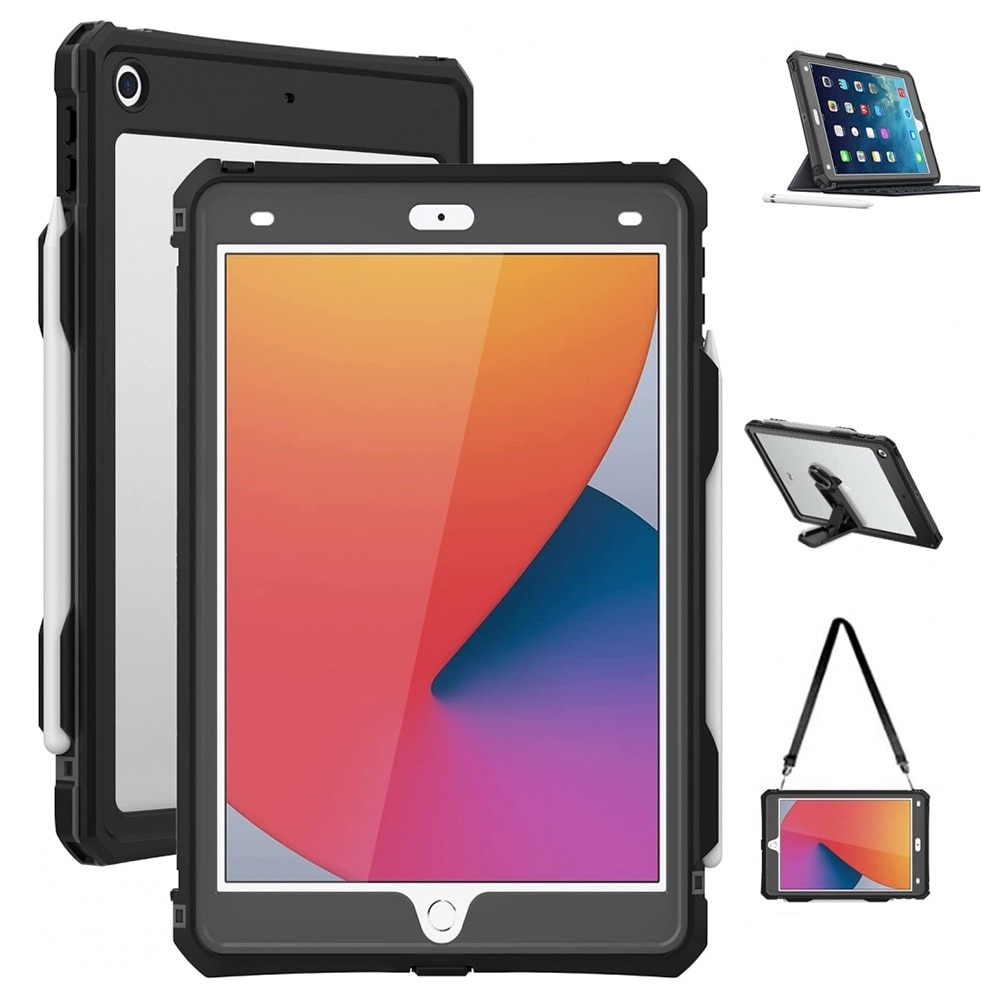Husa pentru iPad 10.2" (2019 / 2020 / 2021), ShellBox Waterproof IP68, Black