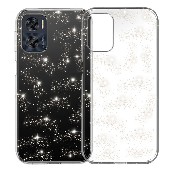 Motorola Moto E22 / Moto E22i burkolat - Techsuit SparkleSkin Series - átlátszó