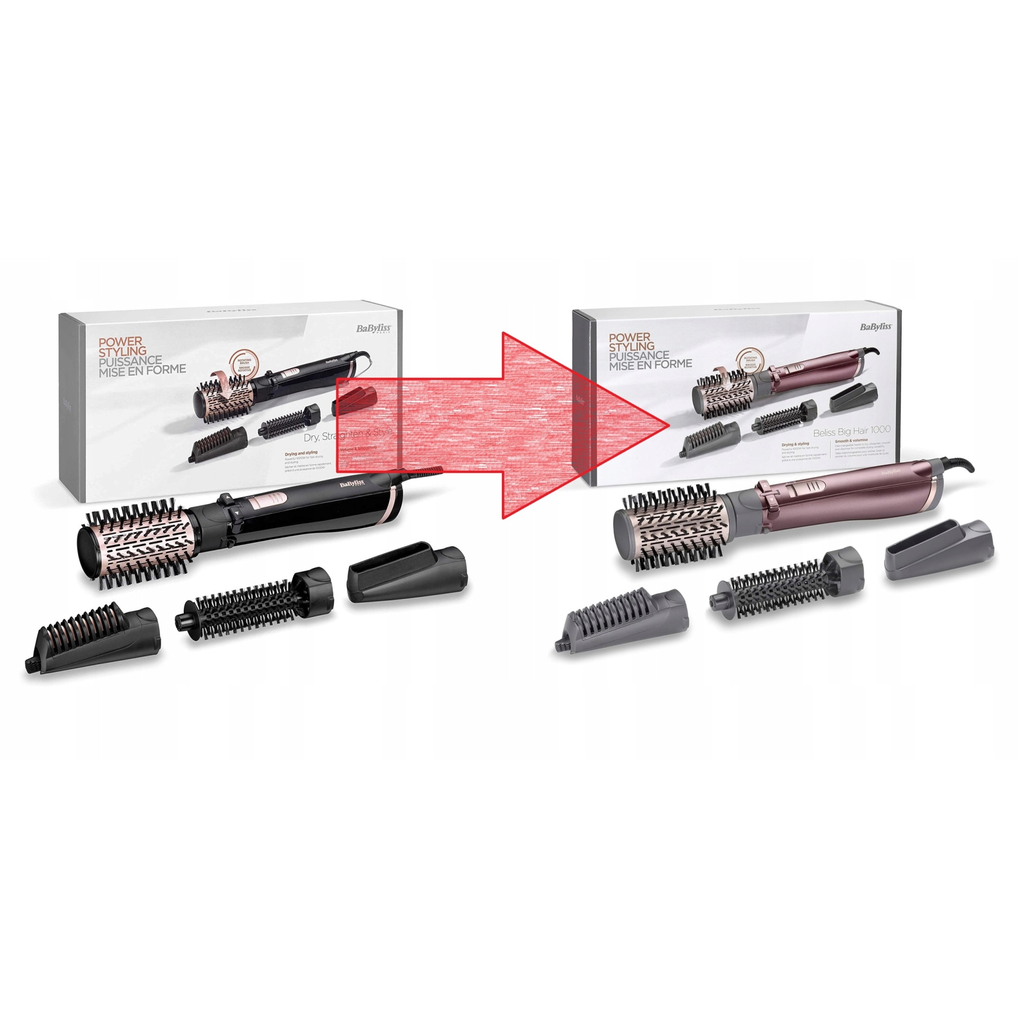 Hajszárító, BaByliss AS960E, 1000W, 2 forgásirány, Ionos technológia ...