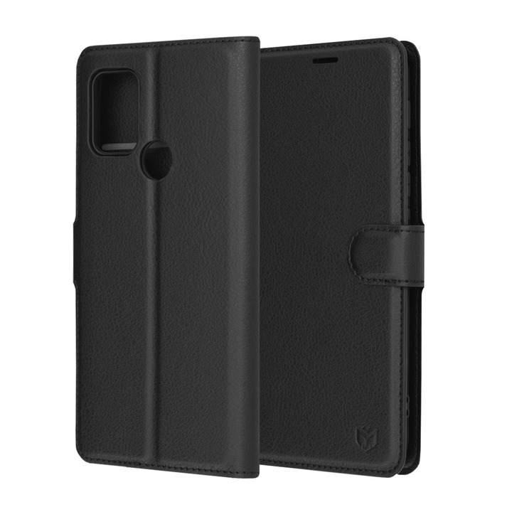 Mobiltelefon tok Motorola Moto G10 / Moto G20 / Moto G30 Techsuit bőrfólia fekete