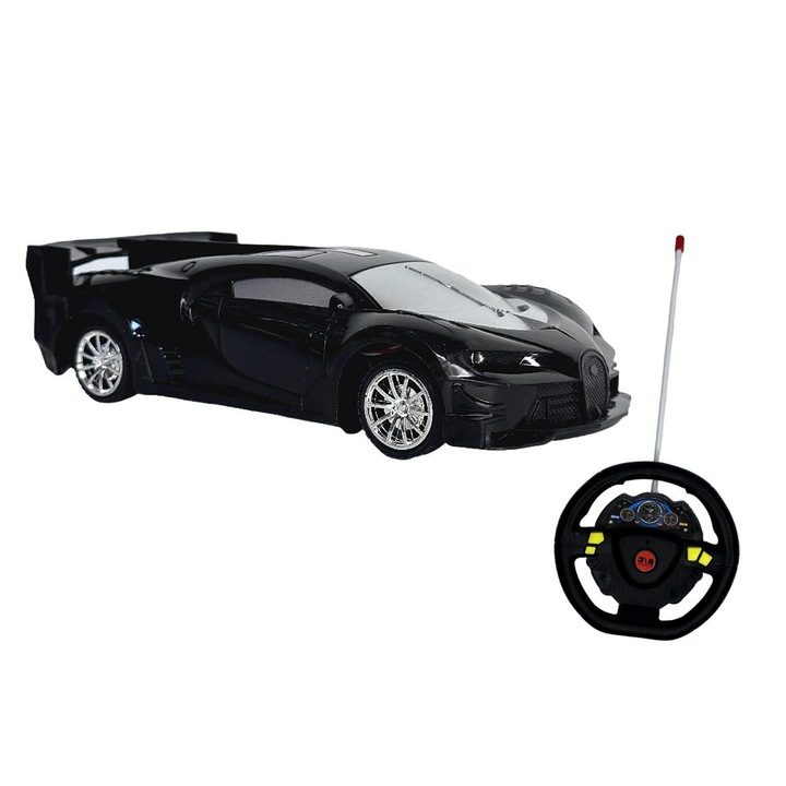 Състезателна кола HAPPY JOKER® SPEED CAR, Дистанционно управление, 19 cм x 9 cм, Черна, HJS-22, Мащаб 1:22