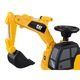 Excavator Cat galben pentru copii cu galeata mobila, compartiment de depozitare (taxi bebe) 74 x 30 x 54 cm