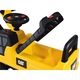 Excavator Cat galben pentru copii cu galeata mobila, compartiment de depozitare (taxi bebe) 74 x 30 x 54 cm