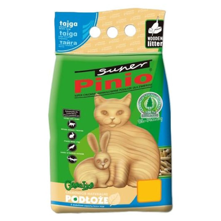 Asternut pentru animale Super Pinio, lemn natural, biodegradabil, 10L