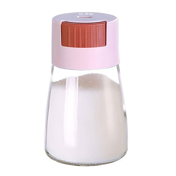 Átlátszó 180 ml-es üveg fűszeradagoló készlet