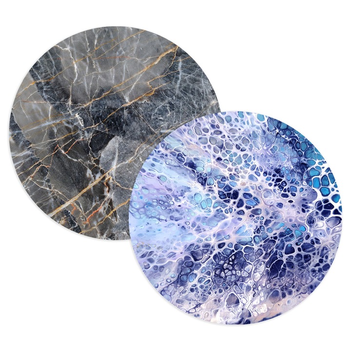 Set de suporturi de cana din ceramica cu baza din pluta, multicolor, 10.3cm, 2 bucati