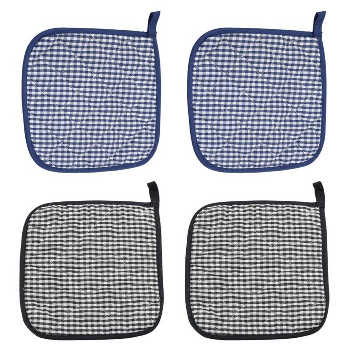 4 db hőálló vattakorong készlet, 20x20cm, kék+fekete