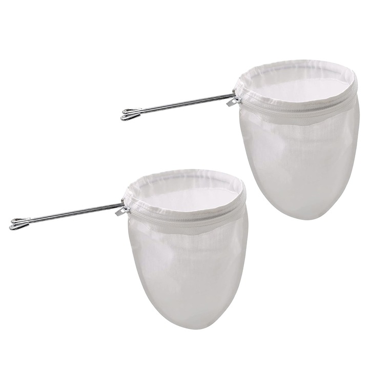Set 2 strecuratori, Bumbac, Cadru inox, 22x25cm, 13x27.5cm, Alb