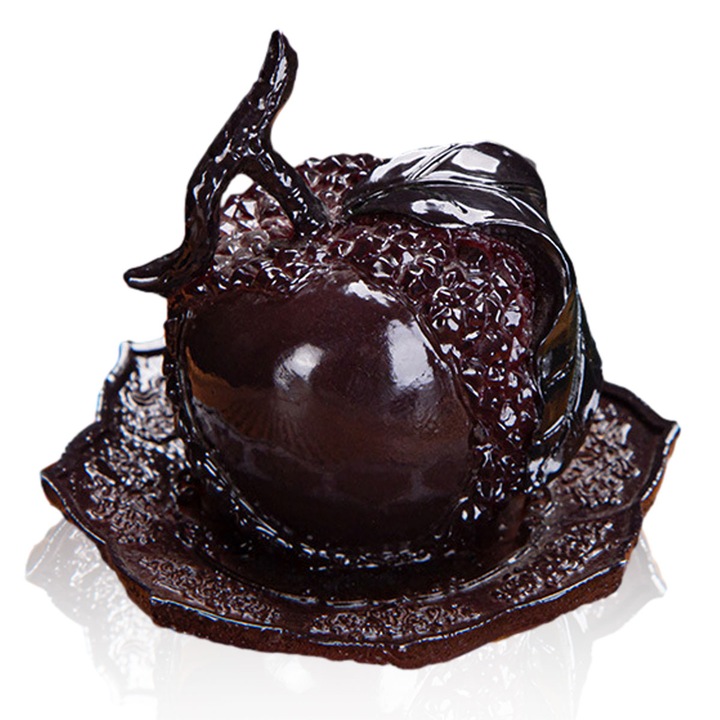 Set decorativ pentru ceai QttvbTna, Visiniu, 7.5x6.5cm/9x7.5cm/8.5x9cm/9.4x6.8cm