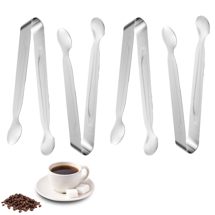Set 4 Clesti, Inox, Multifunctional, 15 cm, Argintiu