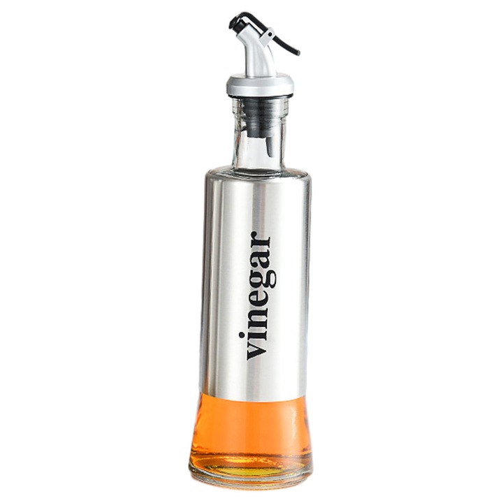 Sticla pentru ulei, inox, 300ml, 25.3x6.7cm, argintie